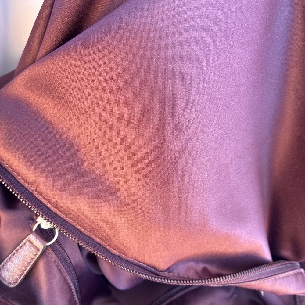 Coach Campbell Signature Shoulder Metallic Belle Carryall Bag Burgundy F26246 - Picture 12 of 13